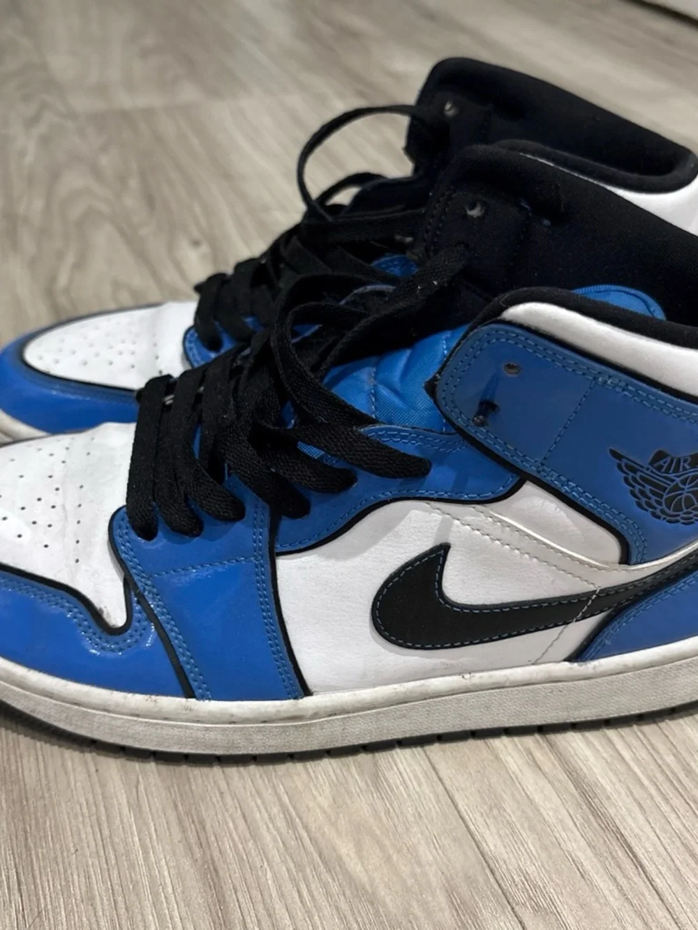 Jordan Kids Blue, White & Black High-Top Sneakers